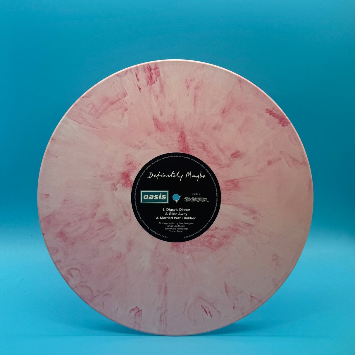 Oasis - Definitely Maybe (Strawberries and Cream) Pink Swirl Vinyl