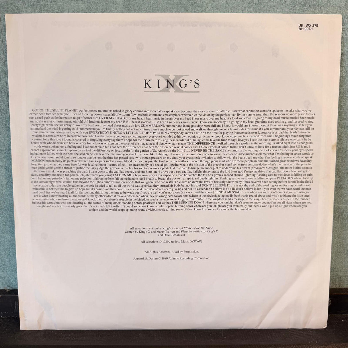 Kings X - Gretchen Goes To Nebraska Vinyl