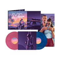 Various Artists - Grand Theft Auto VI: The Album Indie Exclusive 2LP marble pink & blue vinyl + 12x24 poster Vinyl