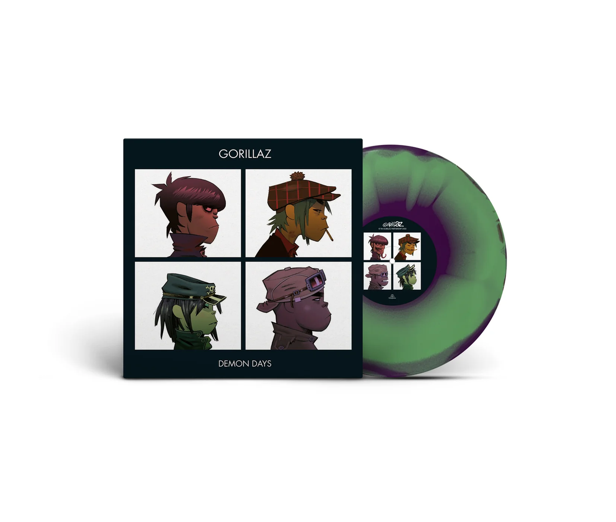 Gorillaz - Demon Days Green, Purple, and Red Vinyl