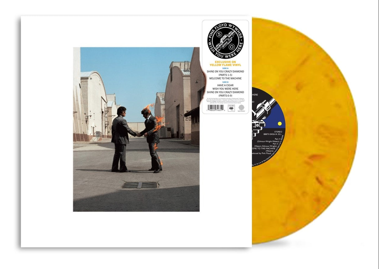 Pink Floyd - Wish You Were Here - : 50th Anniversary - Yellow Flame Vinyl