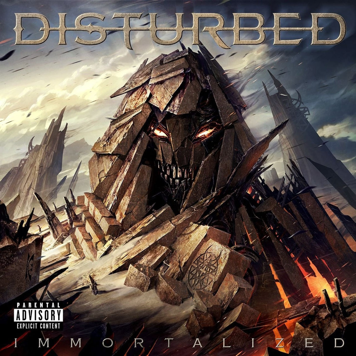 Disturbed - Immortalized 10th Anniversary Tan and Black Splatter Vinyl